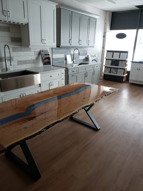 Epoxy river table in the DKD showroom